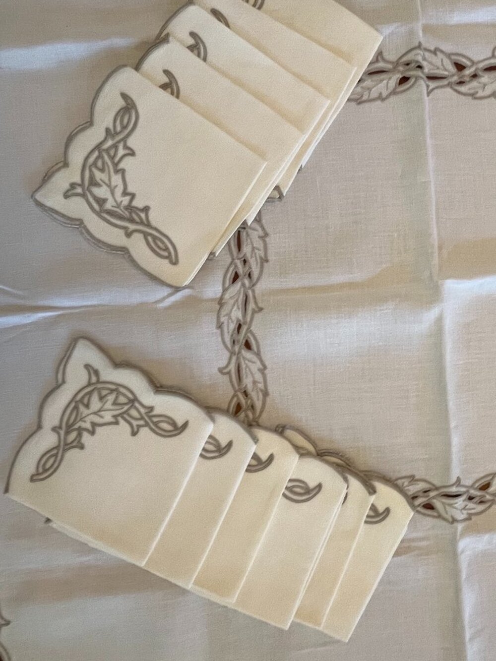 Madeira Cutwork Embroidery Tablecloths and Napkins